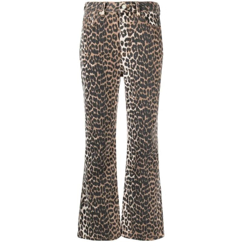Ganni Betzy Leopard Cropped Jeans