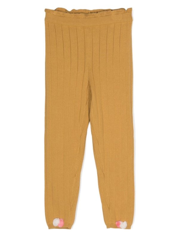 Moldavia pom-pom ribbed-knit trouse