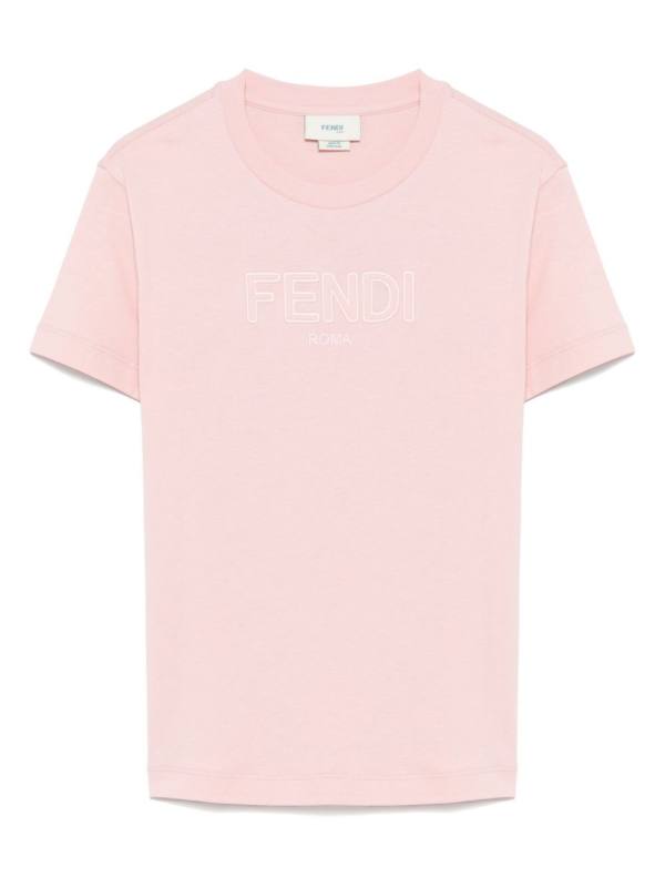 logo-embroidered T-shirt