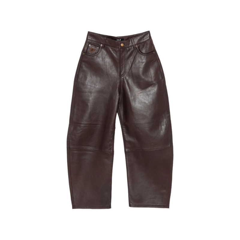 Lois Jeans Wide-leg Leather Trousers