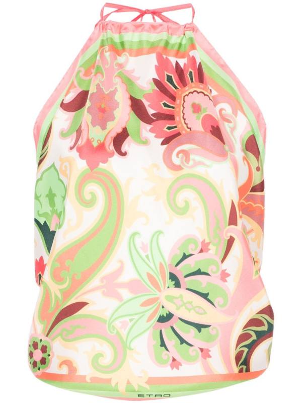 paisley-print top