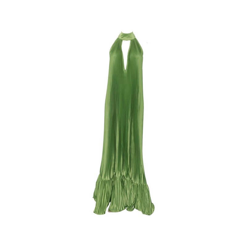 L'idee Libertie Pleated Maxi Dress
