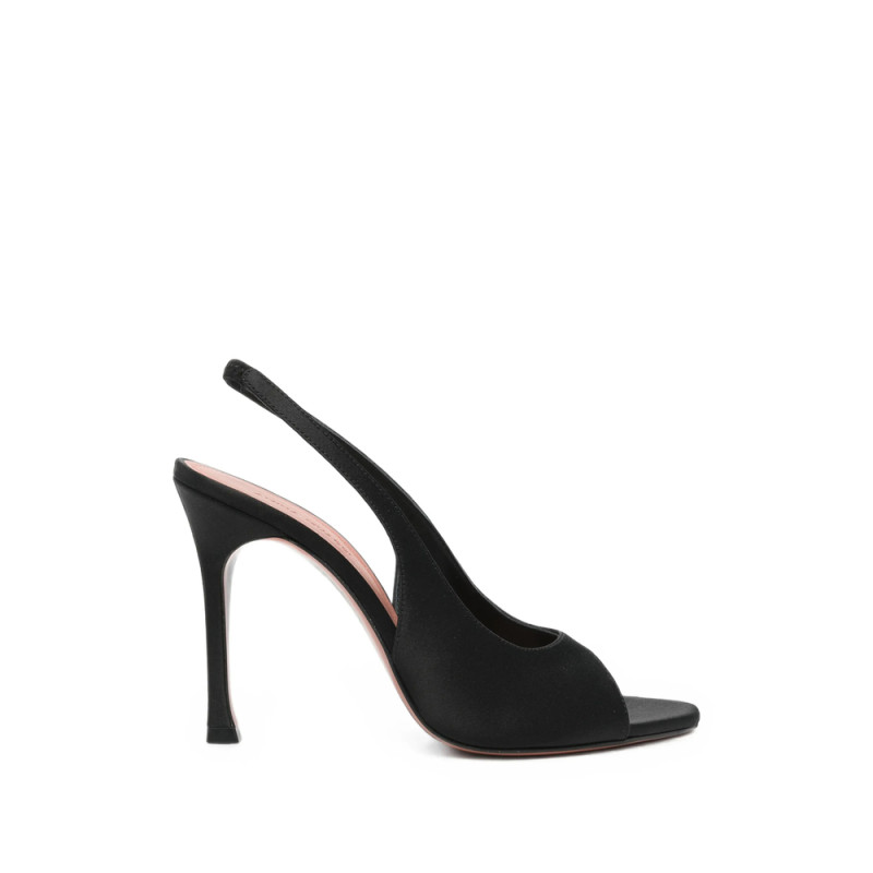 Amina Muaddi Alexa Black Sandals