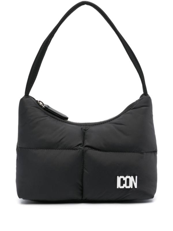 gothic-logo puffer shoulder bag