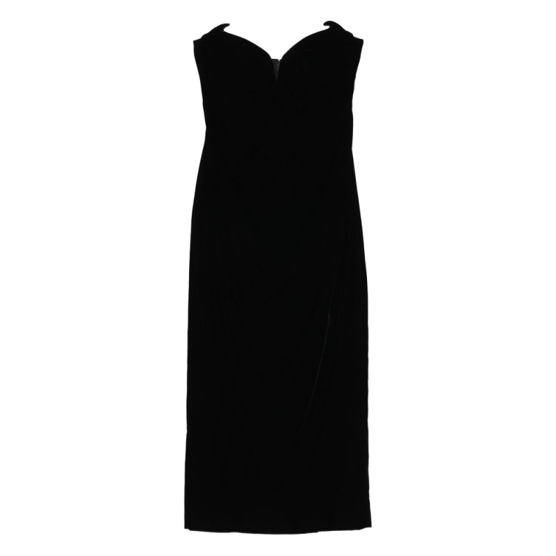 Mugler Signature Sweetheart-neckline Velvet Dress