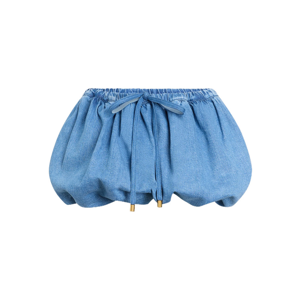 Patou Drawstrings Mini A-line Skirt