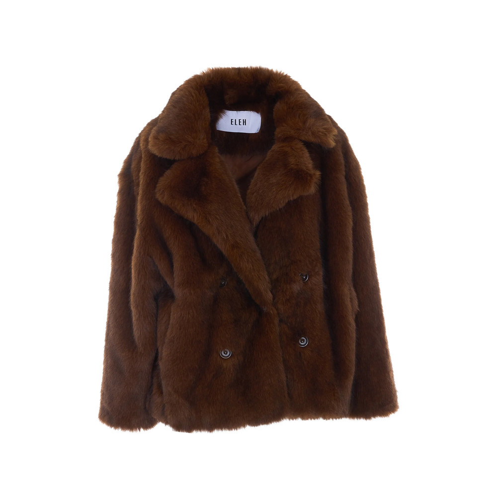Eleh Faux-fur Double-breasted Jacket