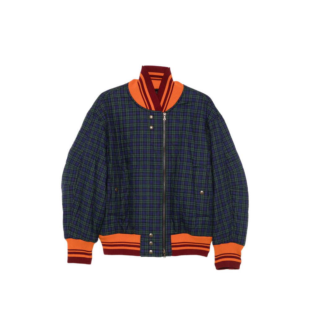 Dries Van Noten Valdi Quilted Checked Bomber Jacket