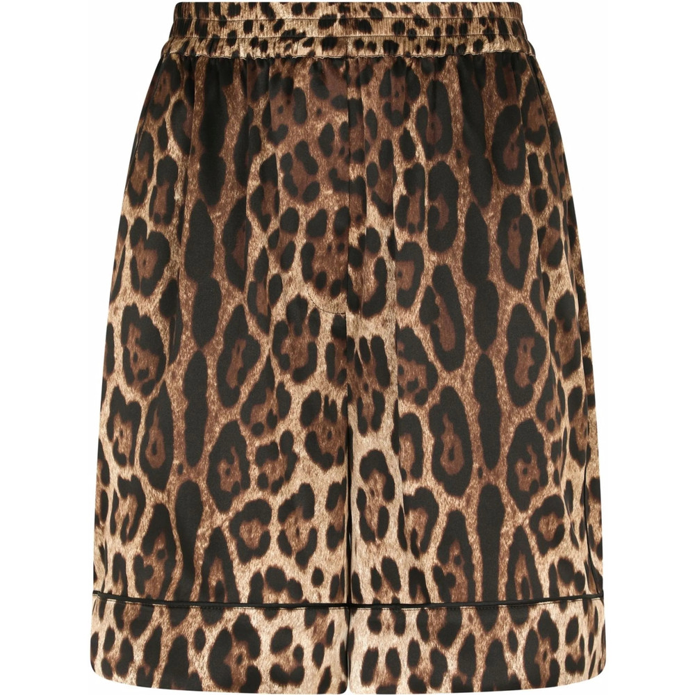 Dolce & Gabbana Leopard-print Silk Shorts