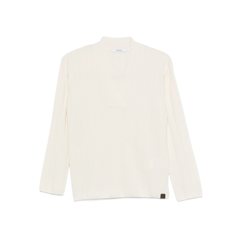 Max Mara Ribbed V-neck Sweater