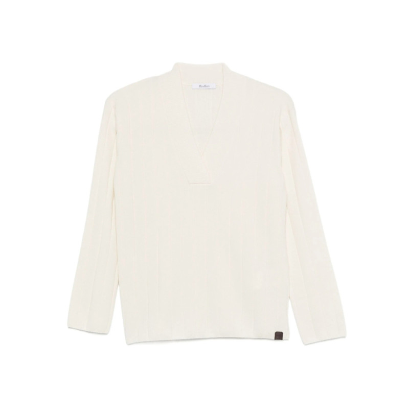 Max Mara Ribbed V-neck Sweater