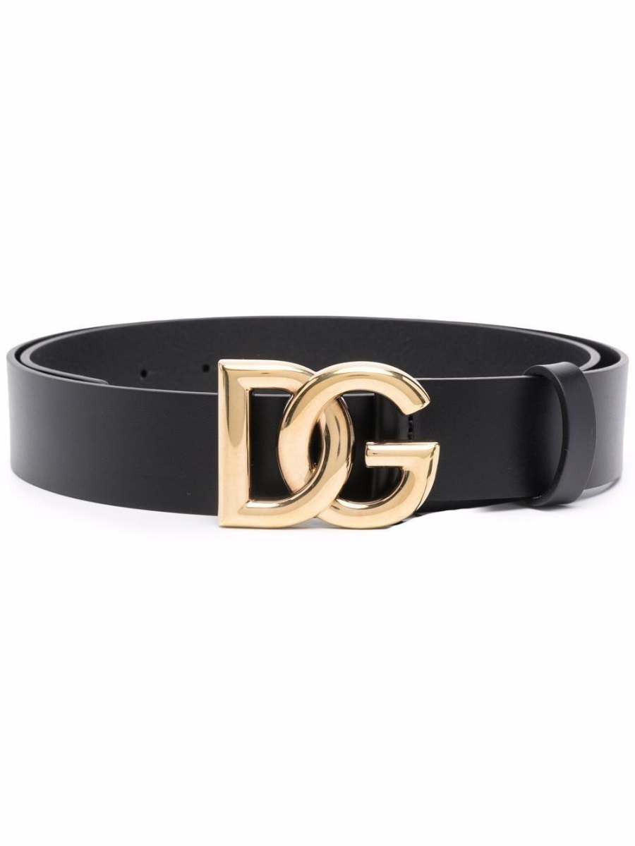 DG-logo calf-leather belt