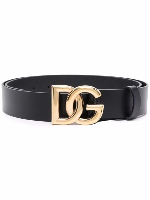 DG-logo calf-leather belt