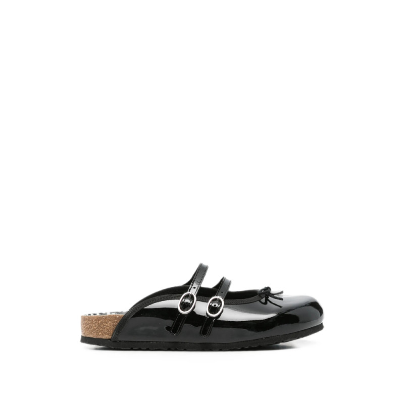 Repetto X Birkenstock Buckled Patent-finish Mules
