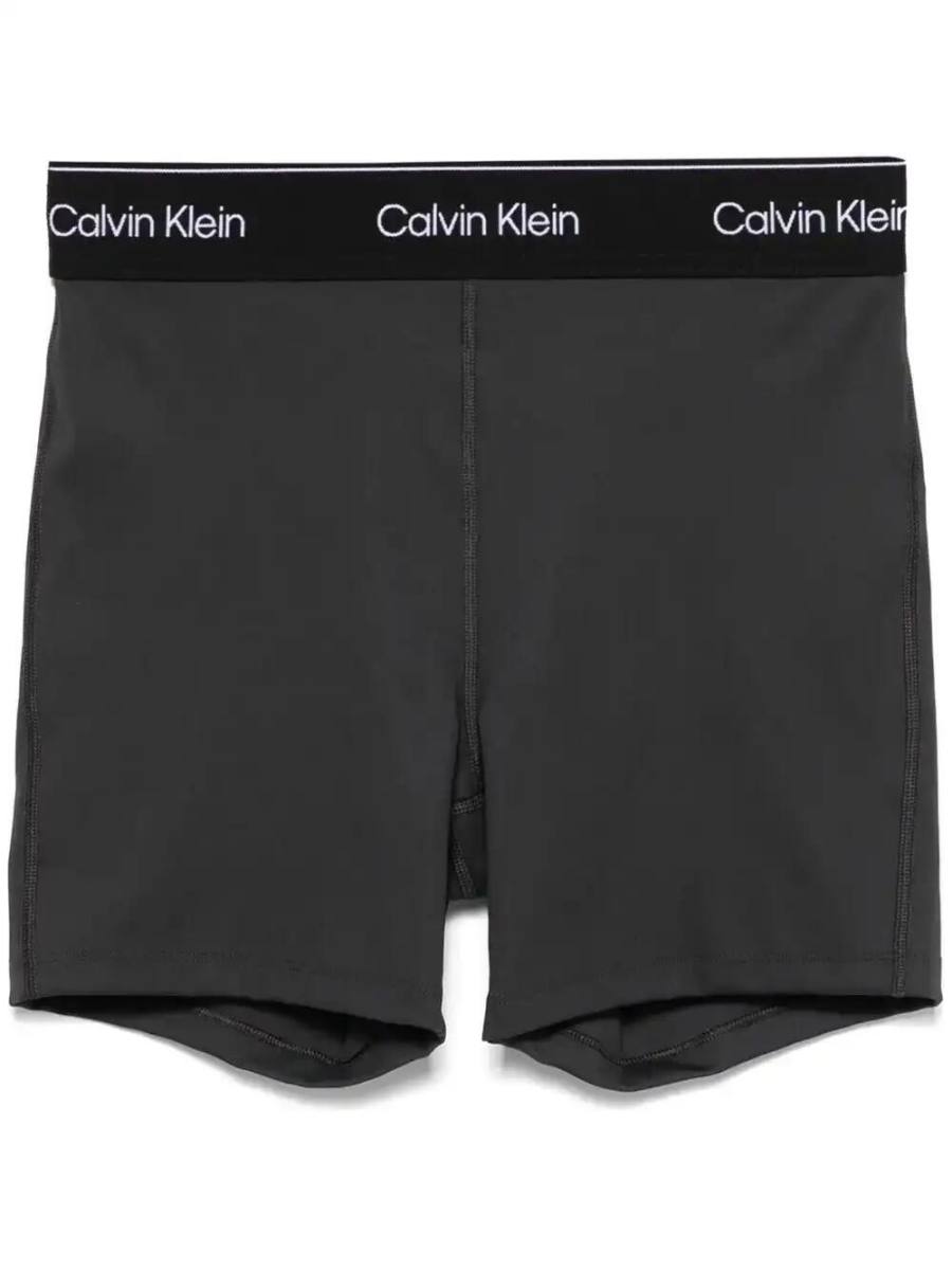 logo-waistband compression shorts