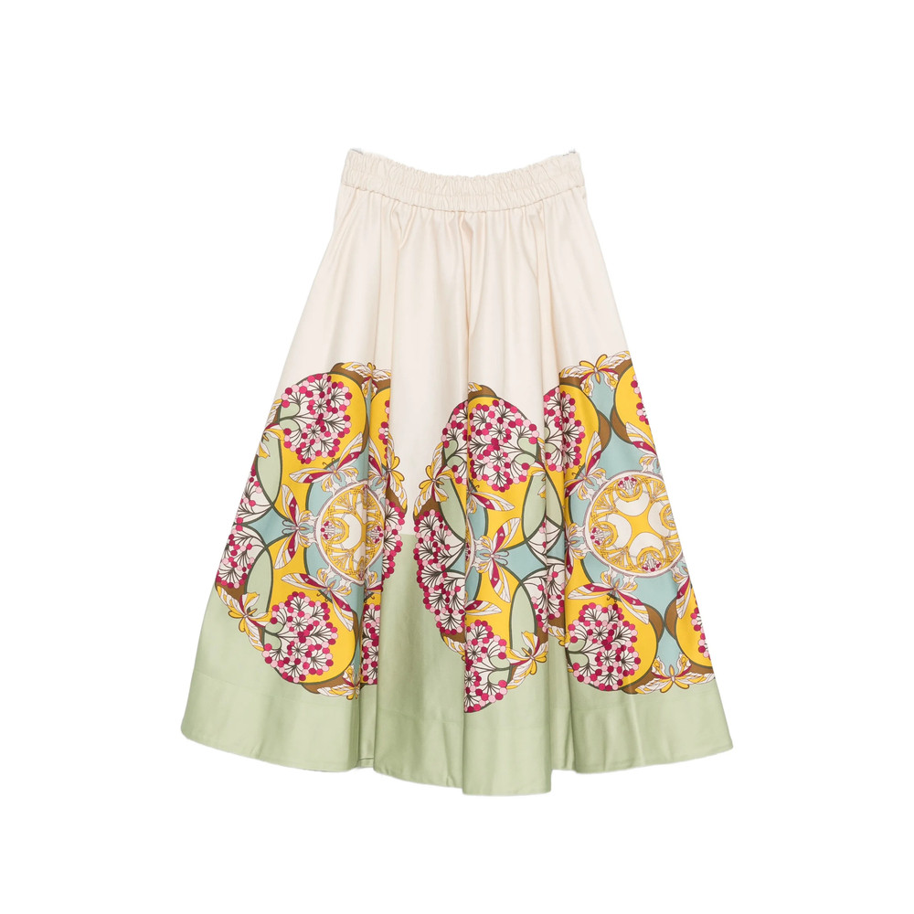 La Double J Floral-print Midi Skirt
