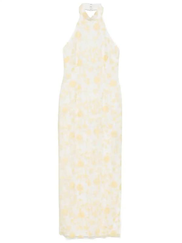 floral-beaded maxi dress