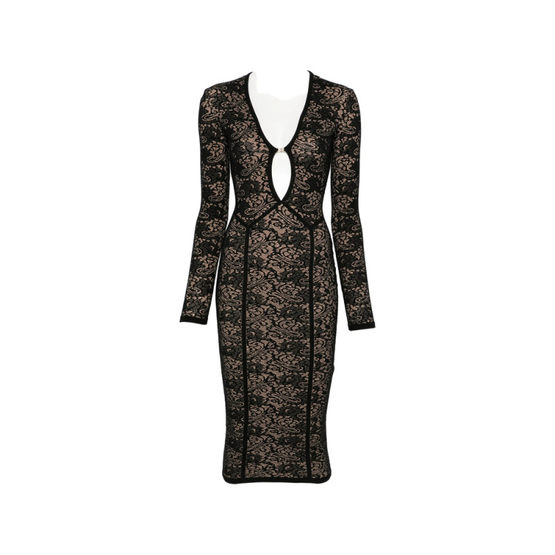 Elisabetta Franchi Long-sleeve Midi Dress