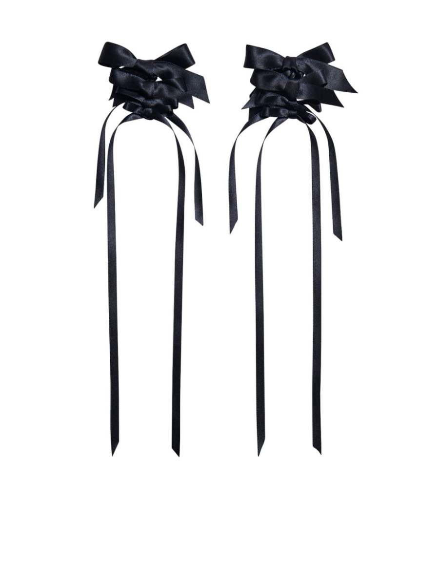 multi-bow drip earrings
