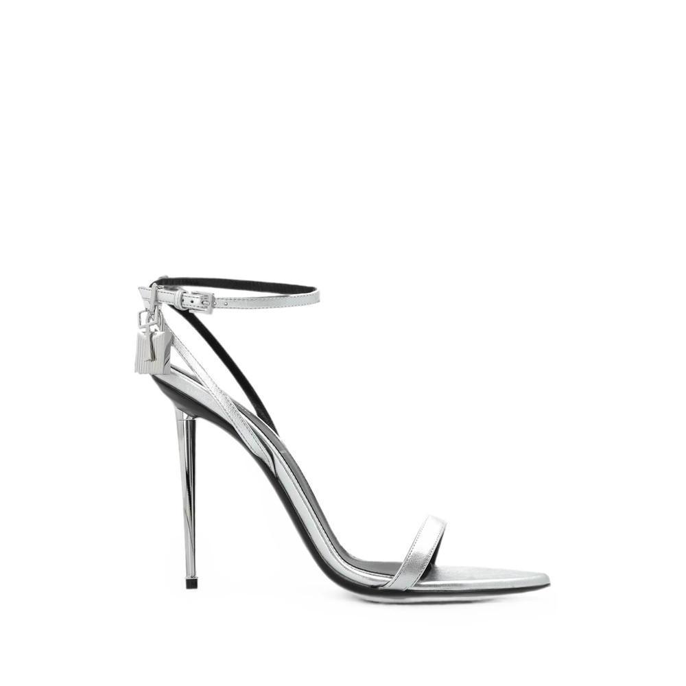 Tom Ford Padlock-detail Metallic Sandals