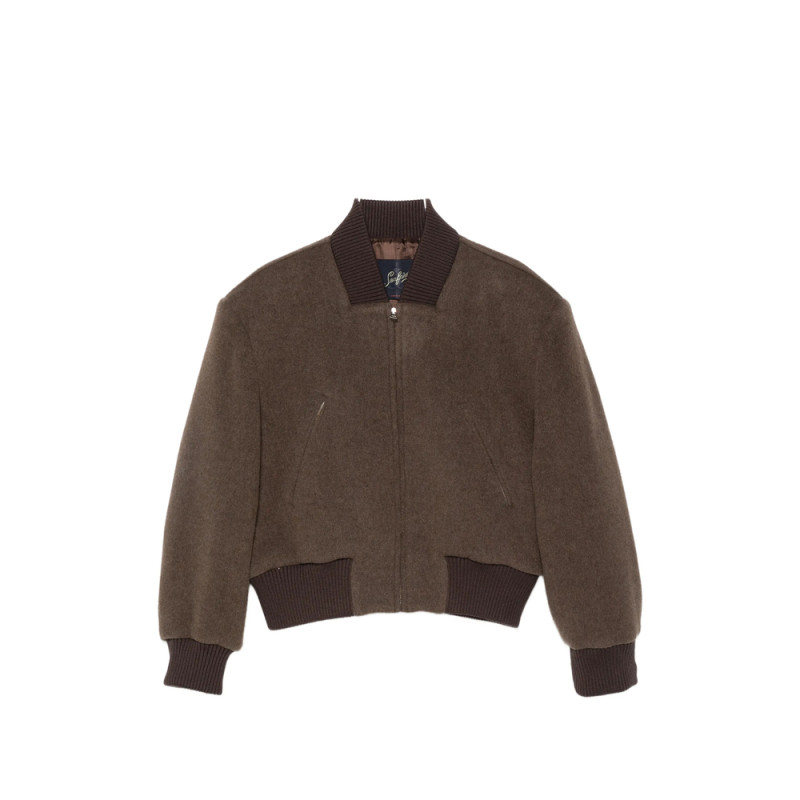 Seafarer Padded-shoulder Bomber Jacket