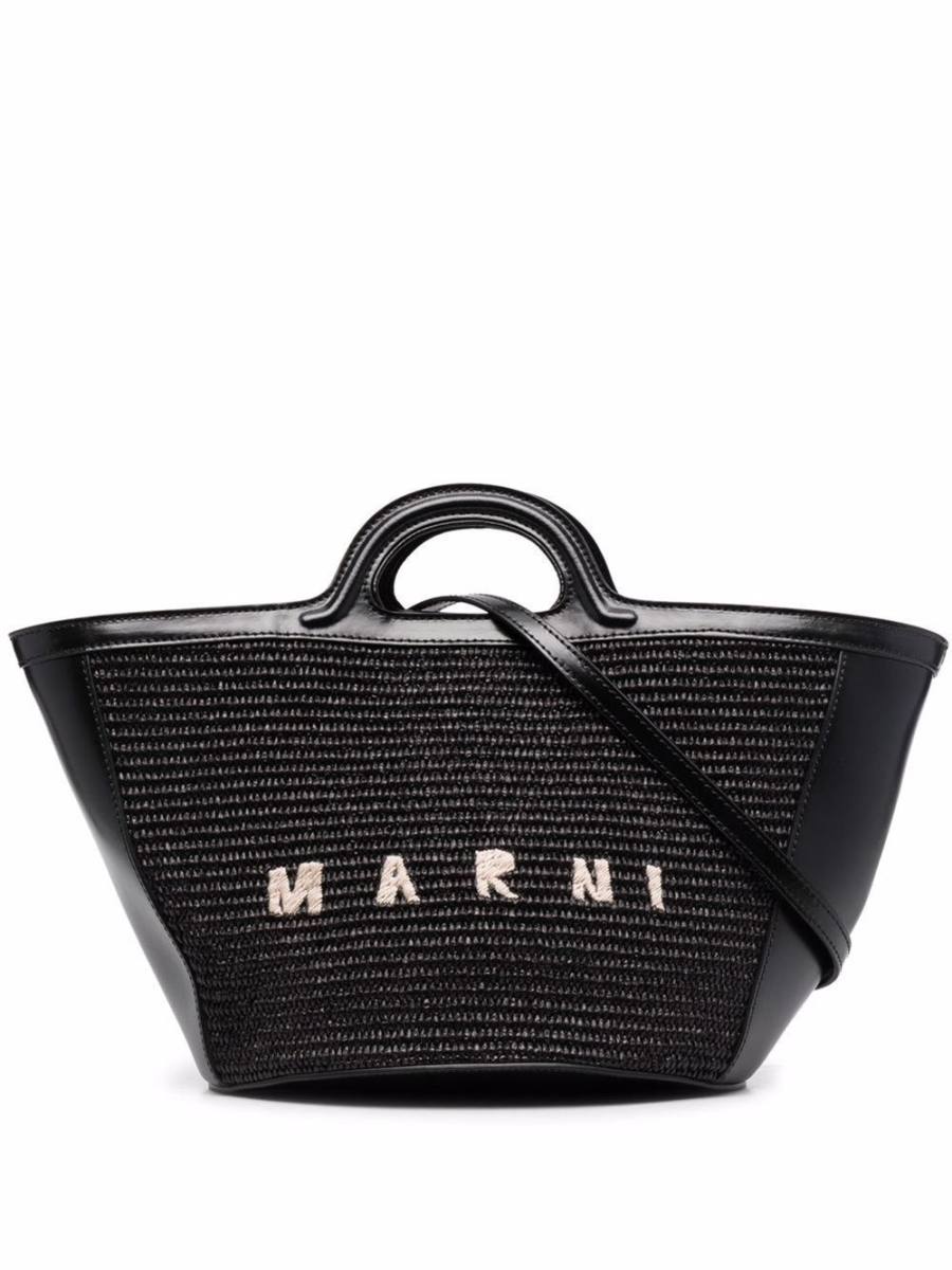 Tropicalia logo-embroidered tote bag