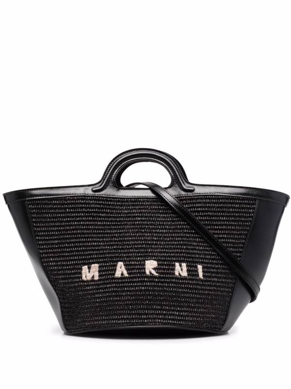 Tropicalia logo-embroidered tote bag