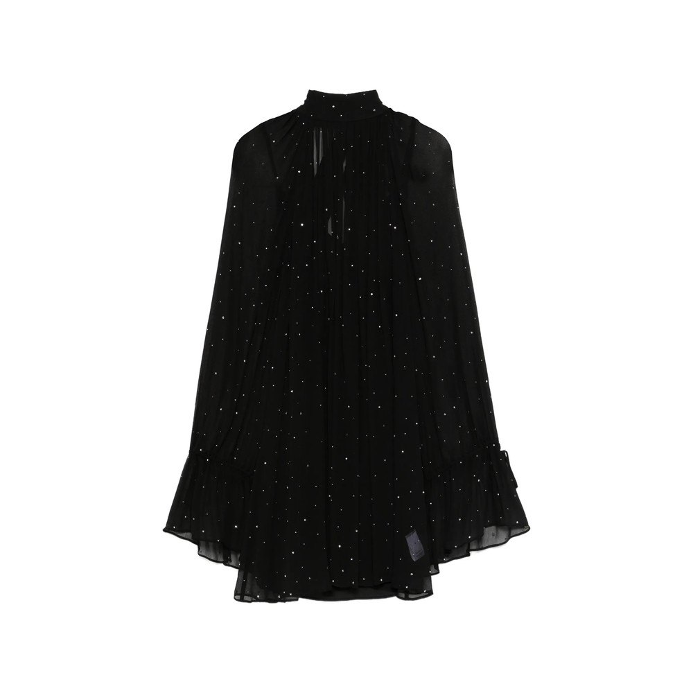 Staud Roux Pleated Ruffled Mini Dress