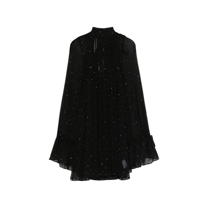 Staud Roux Pleated Ruffled Mini Dress