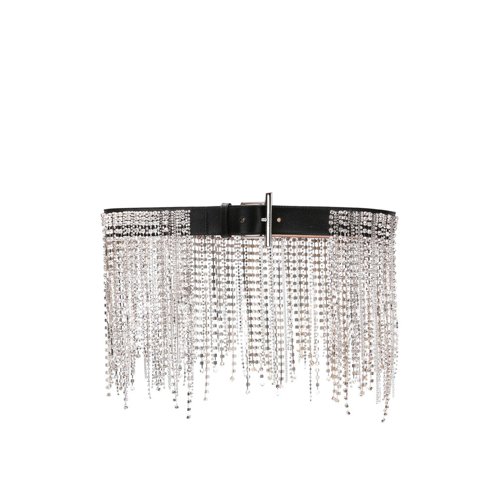 Alexander Mcqueen Crystal-embellished Leather Belt