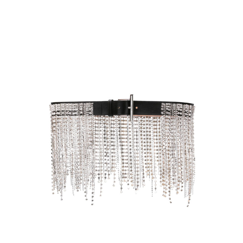 Alexander Mcqueen Crystal-embellished Leather Belt