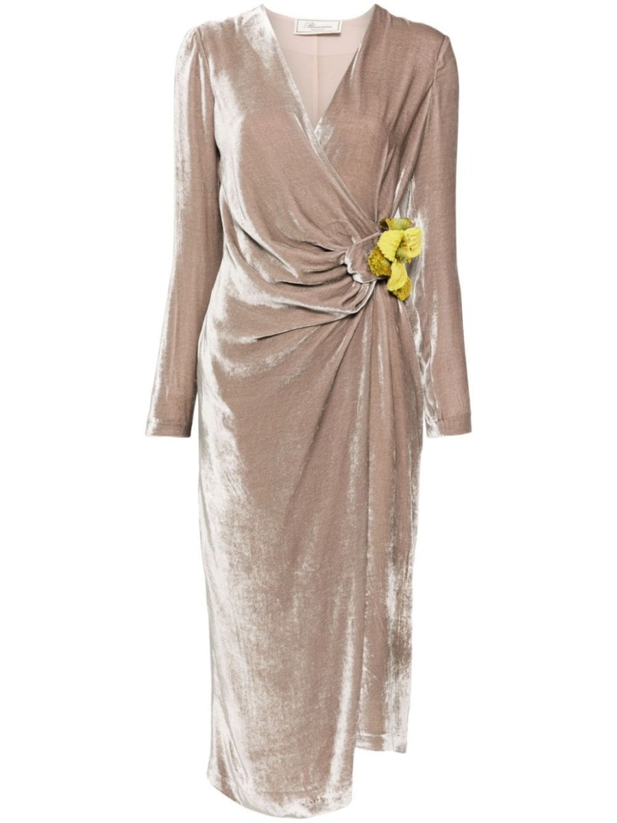 velvet midi dress