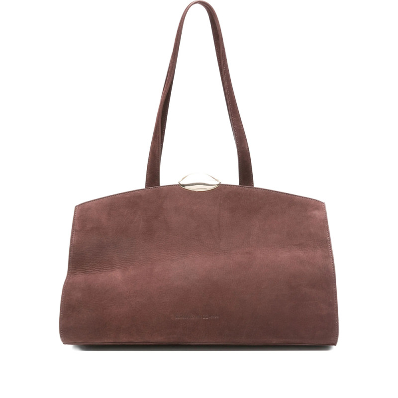 Benedetta Bruzziches Curved-top Suede Shoulder Bag