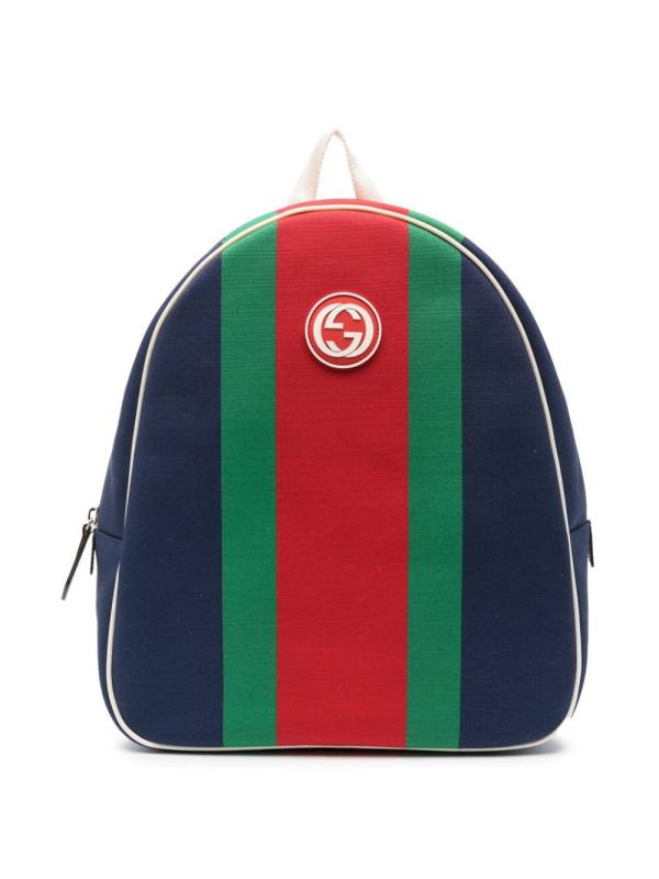 Double G striped backpack