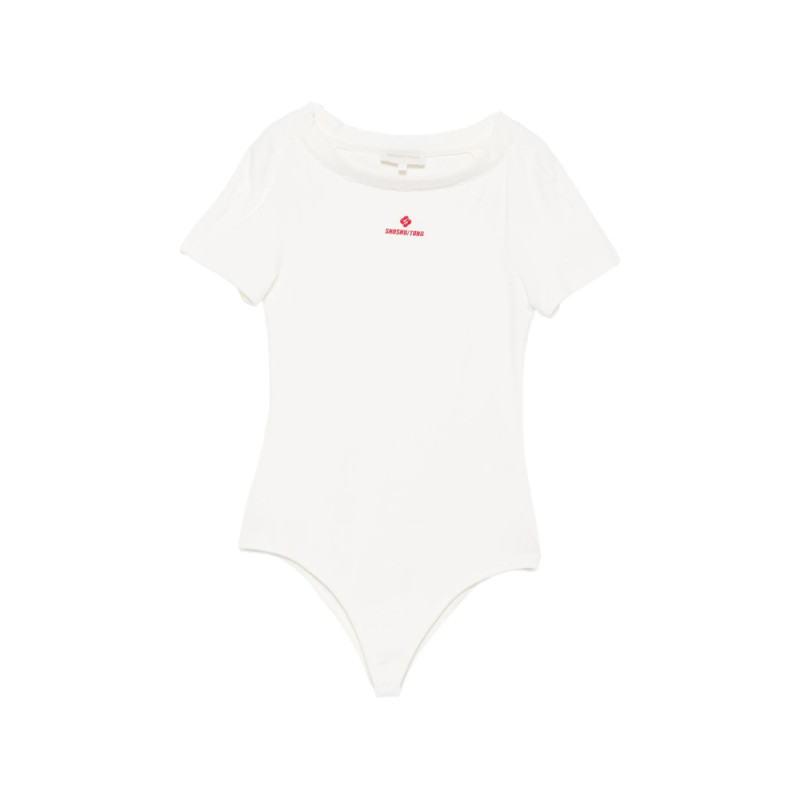 Shushu/tong Logo-print Raglan-sleeve Bodysuit