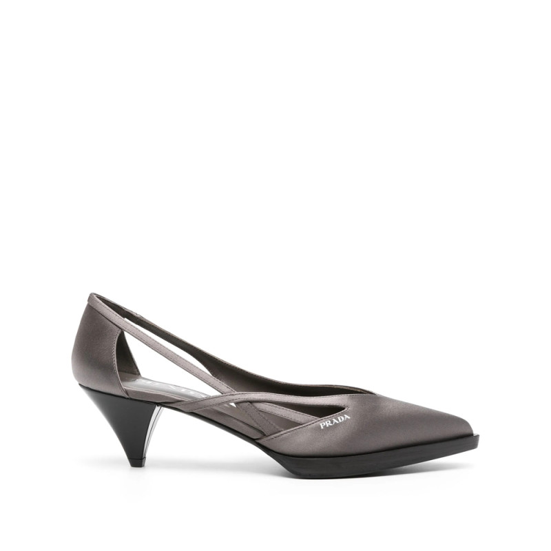 Prada 60mm Satin Cut-out Pumps