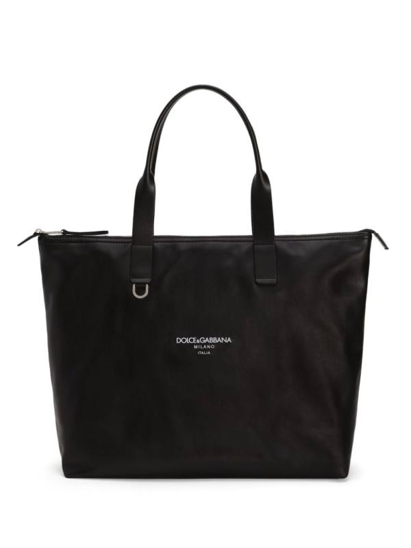 logo-print tote bag