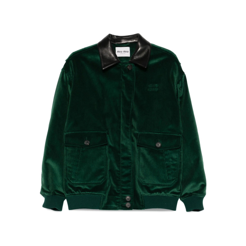 Miu Miu Leather-collar Jacket