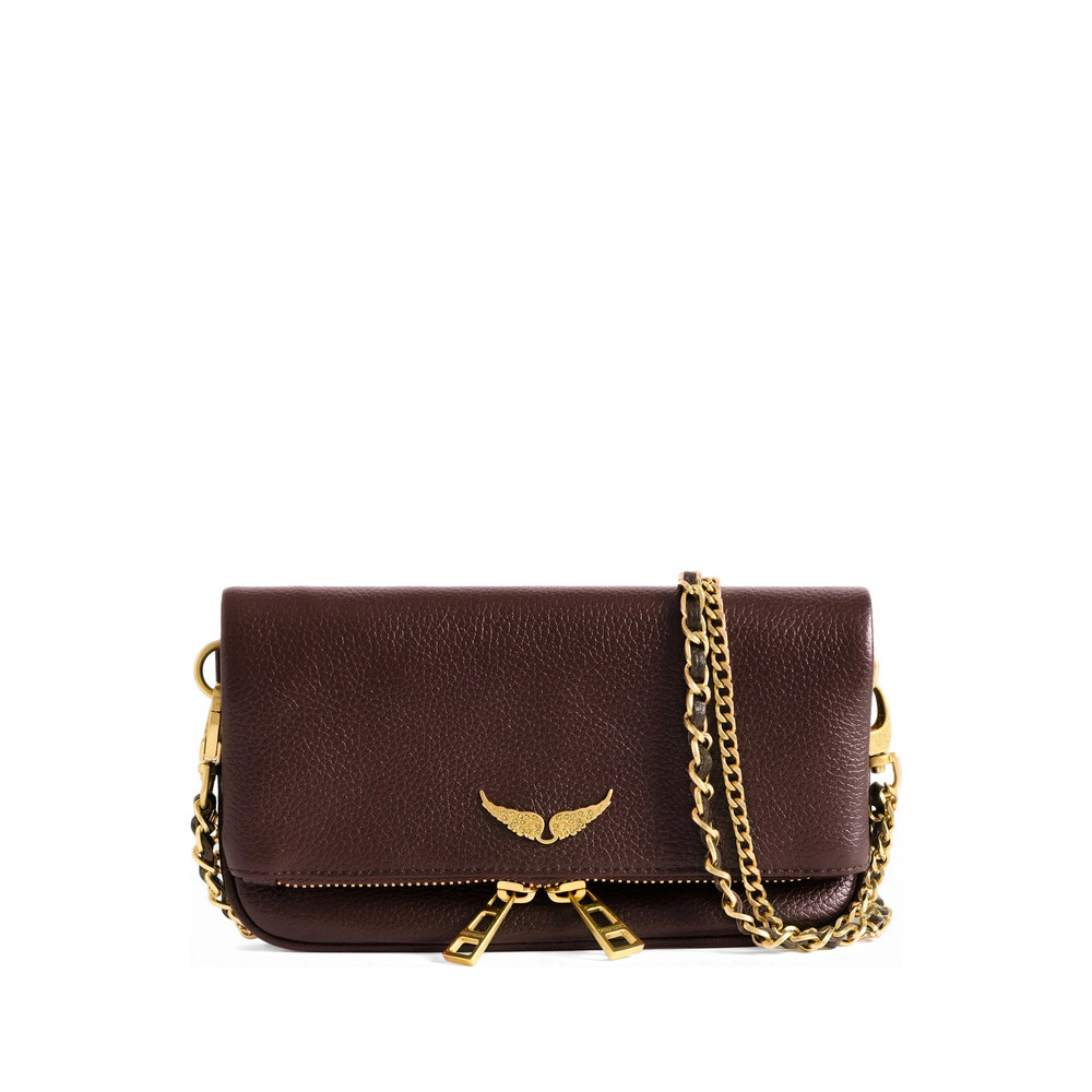 Zadig & Voltaire Mini Rock Grained Leather Clutch Bag