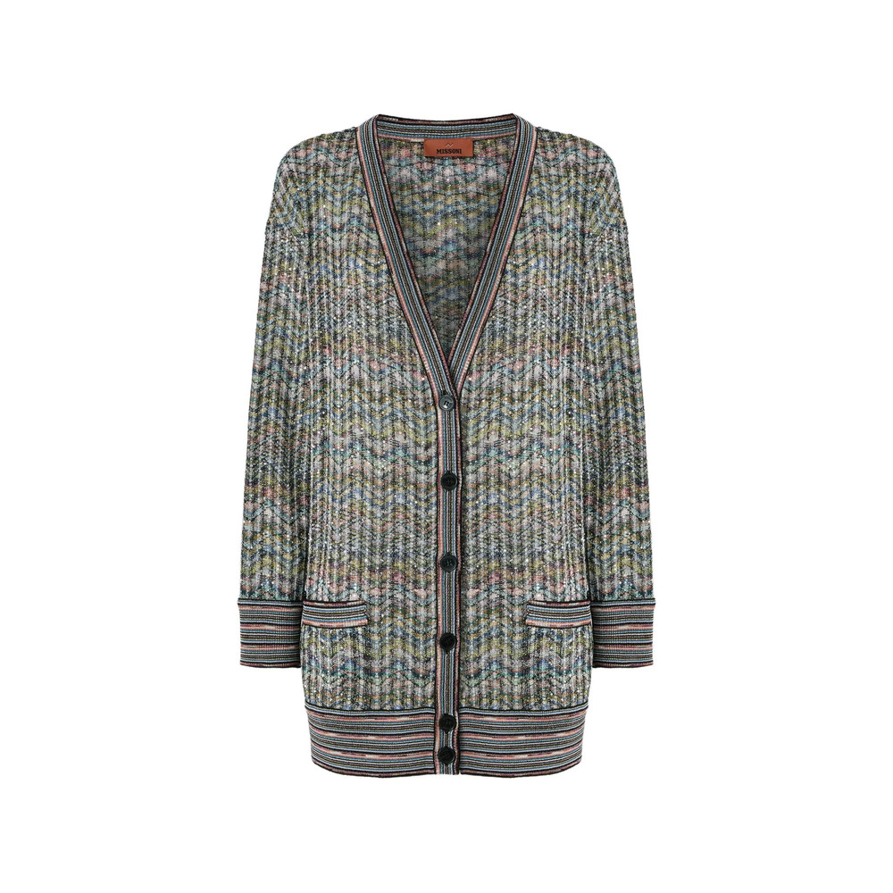 Missoni Sequin-embellished Zigzag-pattern Cardigan