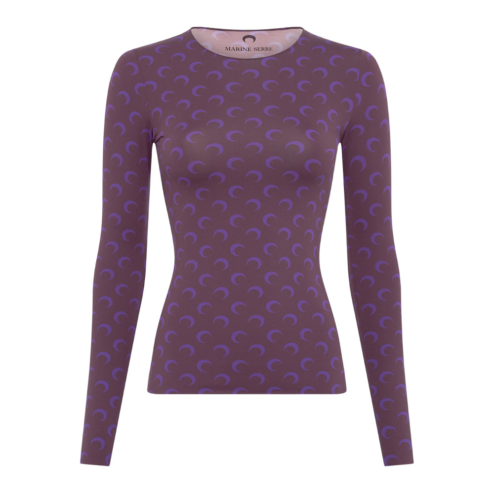 Marine Serre Moon-printed Long-sleeved T-shirt