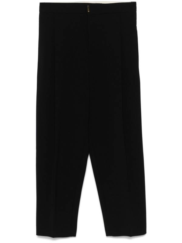 crepe cropped trousers
