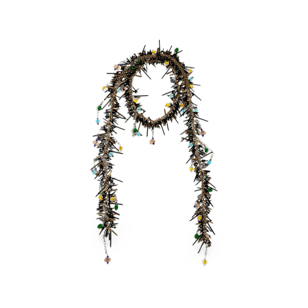 Dries Van Noten Bead-embellished Long Necklace