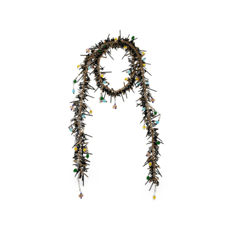 Dries Van Noten Bead-embellished Long Necklace