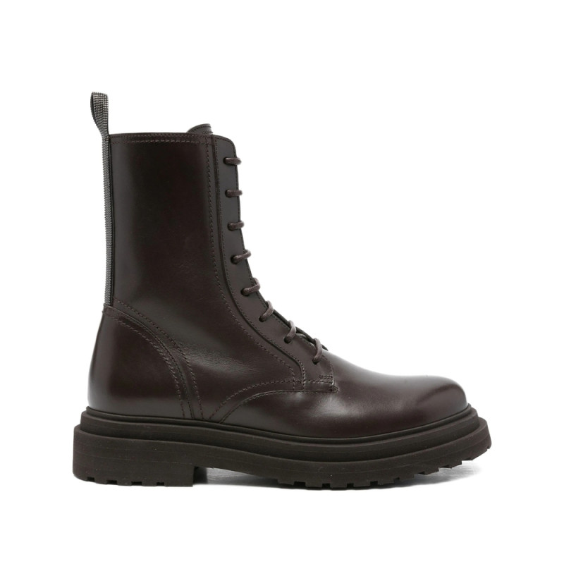 Brunello Cucinelli Lace-up Platform Combat Boots