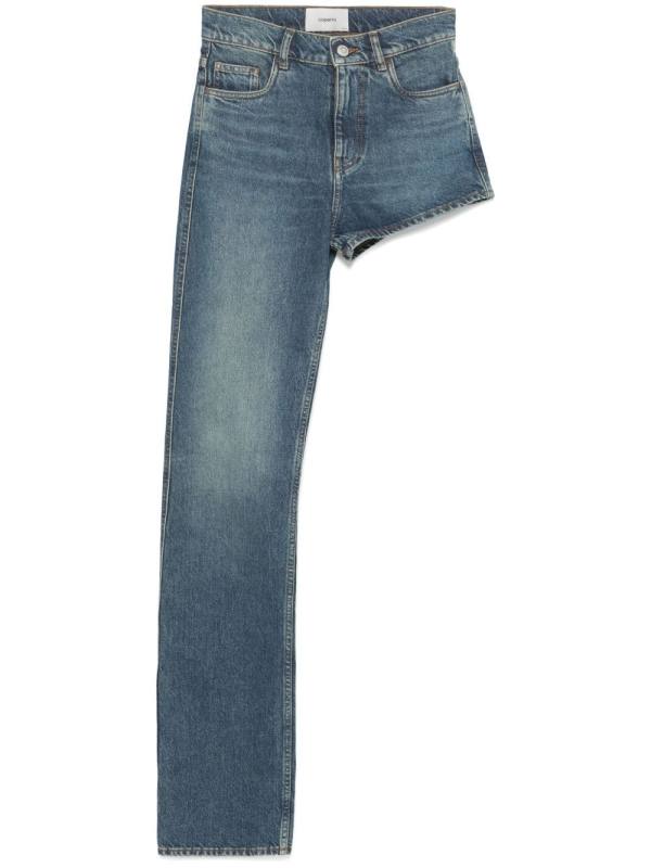 one-leg jeans
