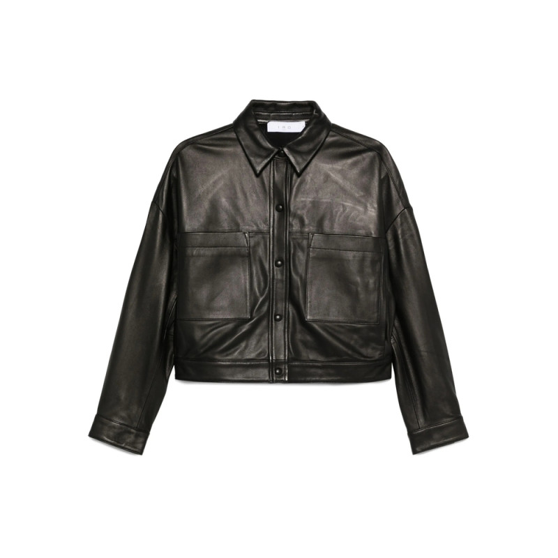 Iro Button-fastening Patch-pocket Leather Jacket