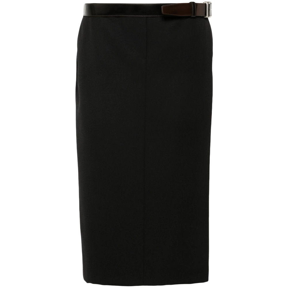 Prada Belted Midi Skirt