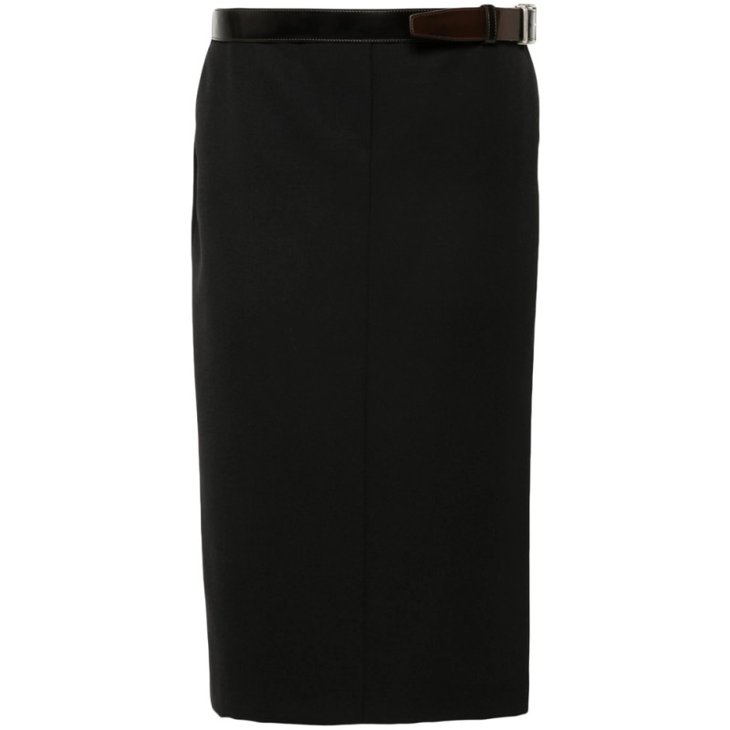 Prada Belted Midi Skirt