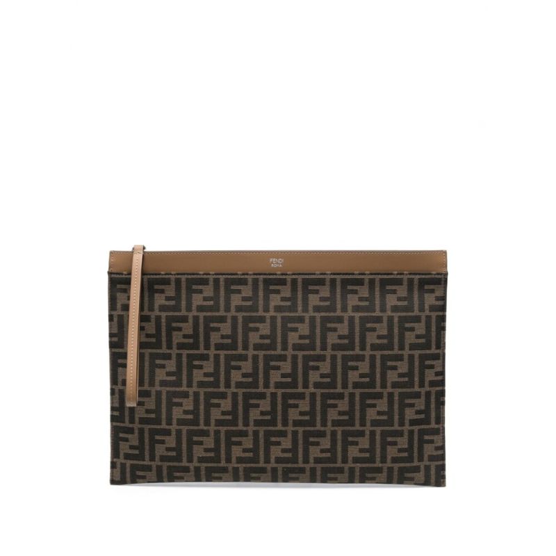 Fendi Monogram-pattern Clutch Bag